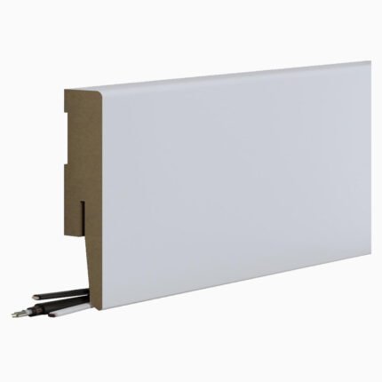 Balta MDF grindjuostė D11 6 cm aukščio. Pagrindinė nuotrauka