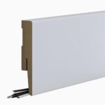 Balta MDF grindjuostė D11 8 cm aukščio. Pagrindinė nuotrauka