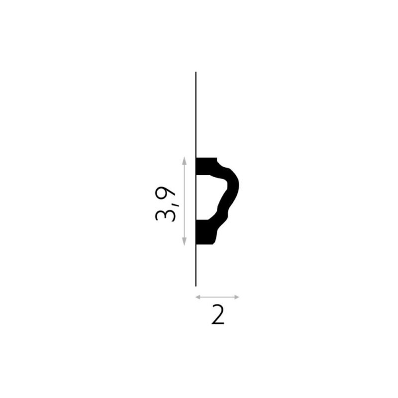 Moldingai sienoms MD255. Brėžinys