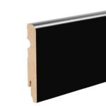 Juodos MDF grindjuostės 10 cm aukščio. Galerijos nuotrauka
