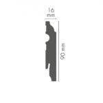 Juodos MDF grindjuostės 9 cm aukščio. Brėžinys II