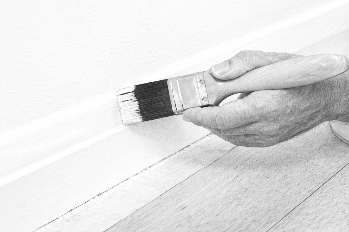 MDF grindjuosčių dažymas