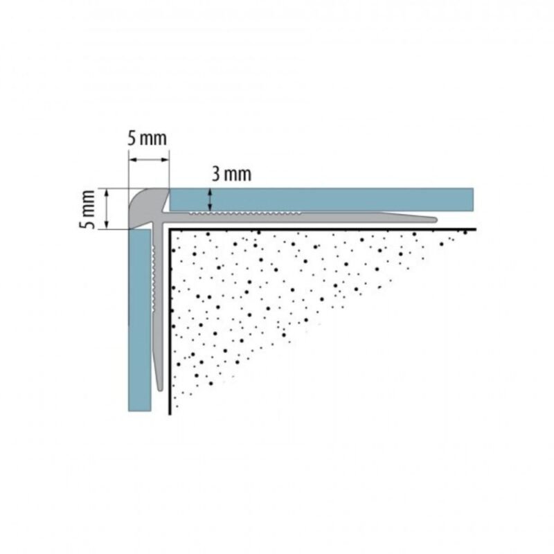 Išorinis profilis vinilinei dangai brėžinys