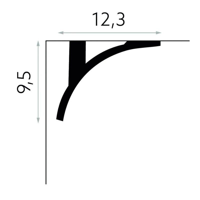 Profilis užuolaidoms QL011 Brėžinys
