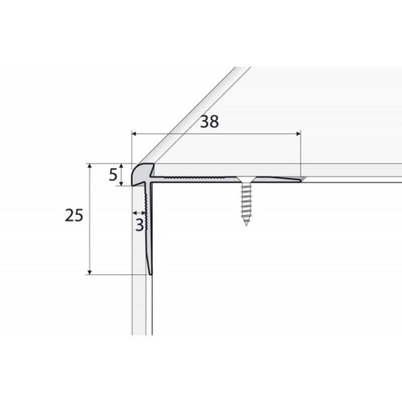 Profilis vinilinei dangai Brėžinys