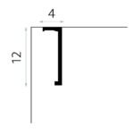 Užuolaidų profilis QL035T brėžinys