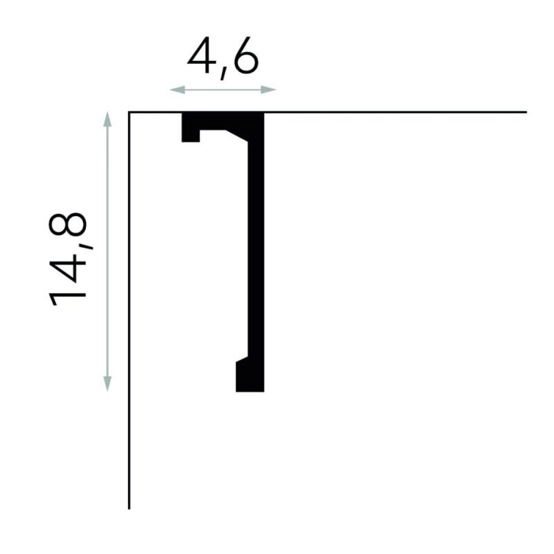 Užuolaidų profilis QL036T Brėžinys