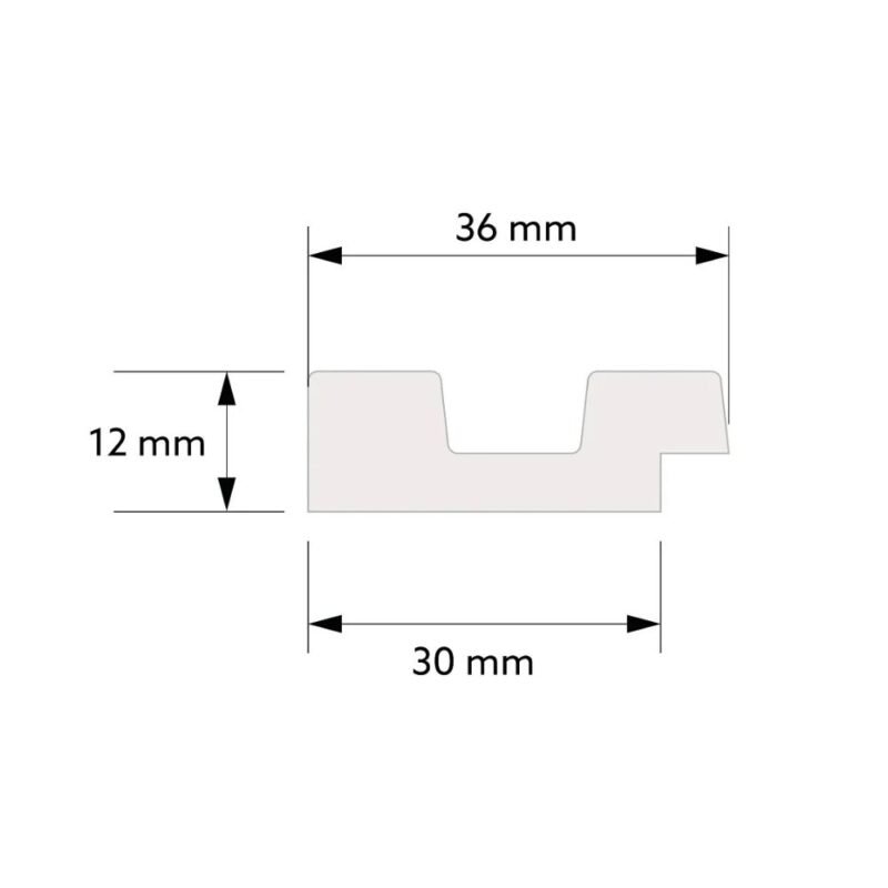 Kairysis lamelių užbaigimas L0101L. Brėžinys