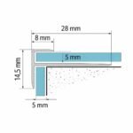 LVT laiptų profilis. Brėžinys