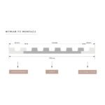 Lamelės „White L0101” Stretto. brėžinys su užbaigimais