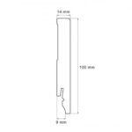 Polistireno grindjuostės baltos LPC-52. Brėžinys