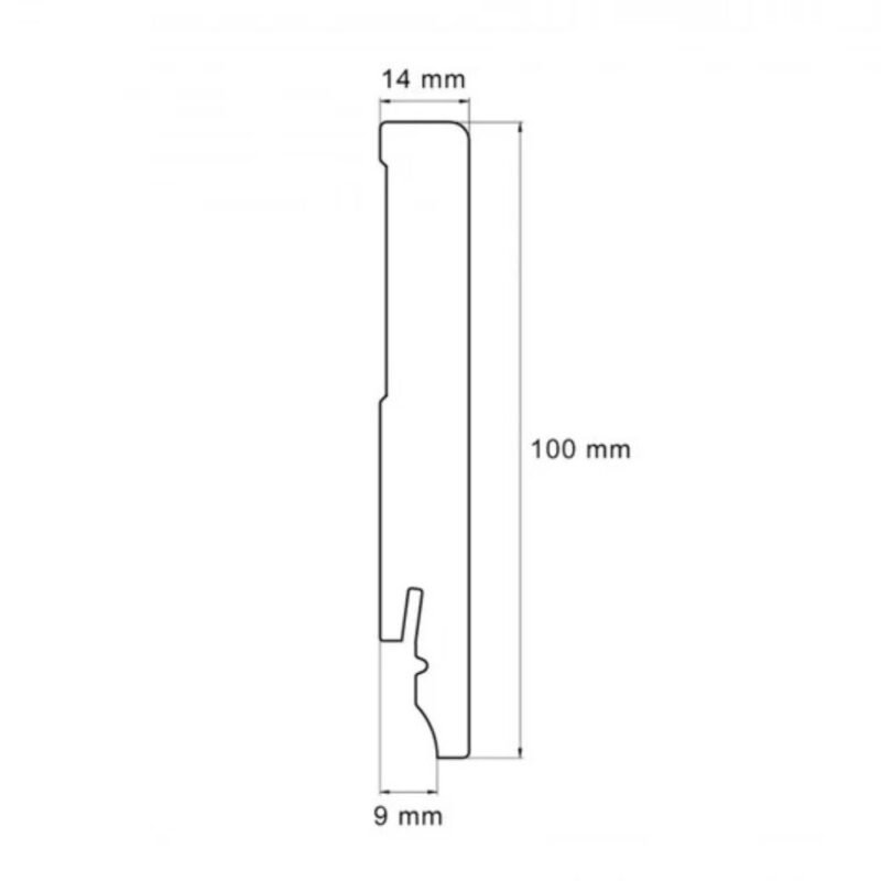 Polistireno grindjuostės baltos LPC-52. Brėžinys