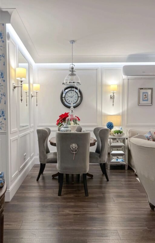 QL011 Mardom Decor lubų apšvietimo profiliai „Hamptons“ stiliaus interjere