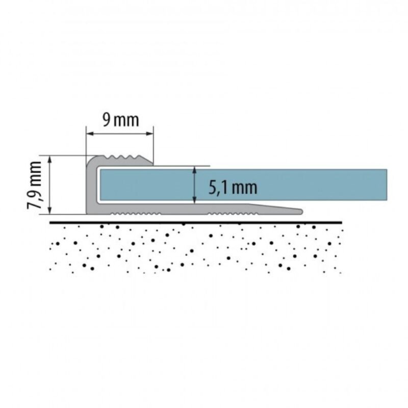 Užbaigimo profilis vinilinei dangai. Brėžinys