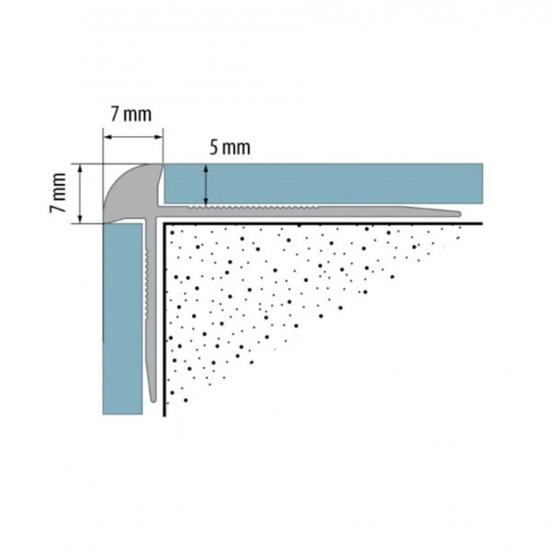 Vinilinės dangos laiptų profilis. Brėžinys