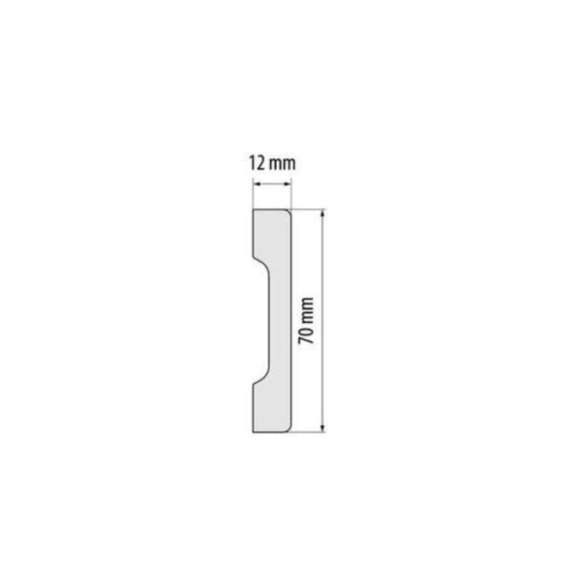 Dažomos polistireno grindjuostės LPC-37. Brėžinys