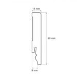 Dažomos polistireno grindjuostės LPC-51. Brėžinys