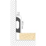 Polistireno grindjuostės baltos LPC-04. Brėžinys