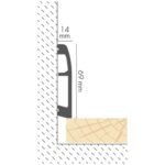 Polistireno grindjuostės baltos LPC-06. Brėžinys